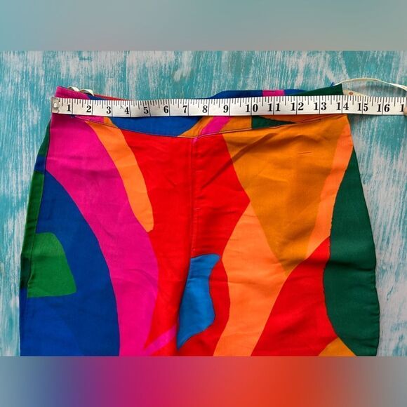 NWT Farm Rio Colorful Leaves Flared Pants - Picture 6 of 10